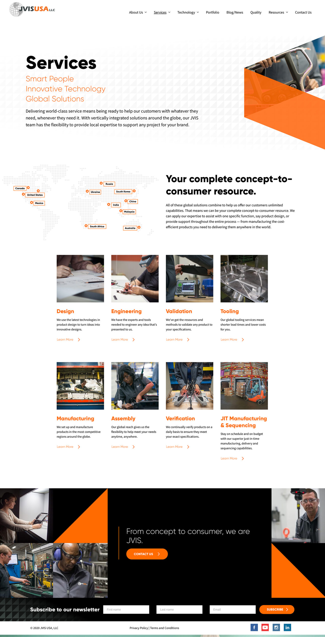 Global Supply Chain Manufacturer Web Design