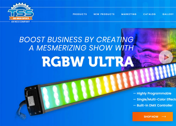 2020 Redesign - TSS Car Wash Services E-commerce Web Design