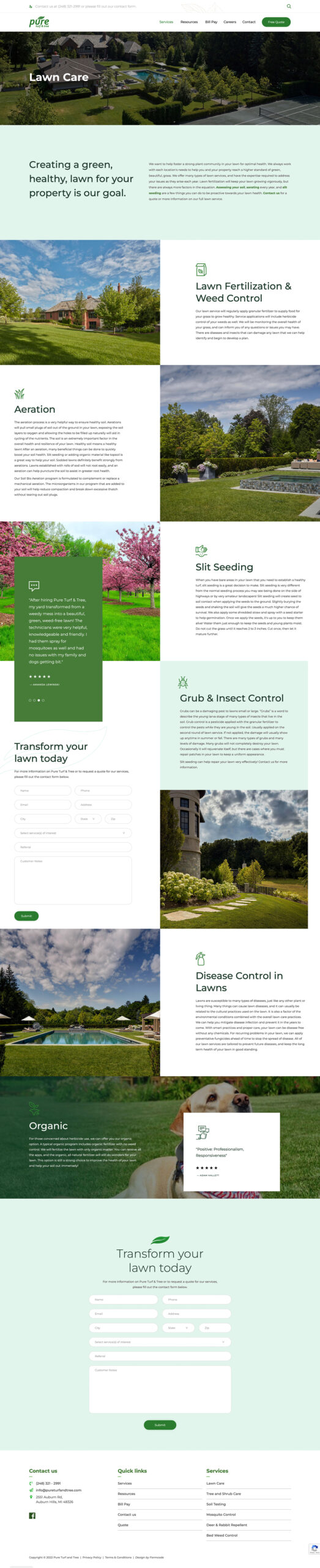 Full Layout Landscaping Website design option 2