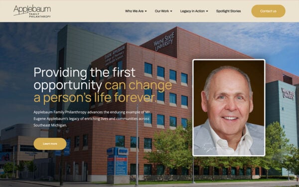 Applebaum Family Philanthropy Website Redesign! 1